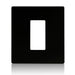 Leviton Renoir II Wall Plate For Use With 0 Narrow Dimmers And 1 Wide Dimmer With No Fins Removed Black (AWP0F-1E)