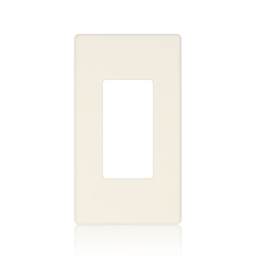 Leviton Renoir II Wall Plate For Use With 1 Narrow Dimmer And 0 Wide Dimmers With No Fins Removed Light Almond (AWP0F-10T)