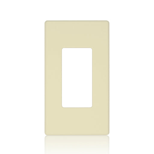 Leviton Renoir II Wall Plate For Use With 1 Narrow Dimmer And 0 Wide Dimmers With No Fins Removed Ivory (AWP0F-10I)