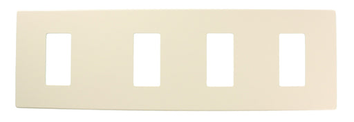 Leviton Renoir II Wall Plate 1 Narrow Dimmer And 3 Wide Dimmers All Fins Remain On Light Almond (AWP0F-13T)