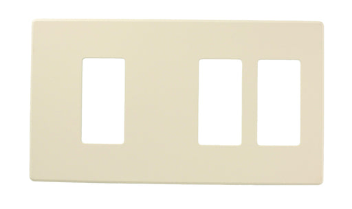 Leviton Renoir II Wall Plate For Use With 3 Narrow Dimmers Standard Fins Removed Light Almond (AWP00-30T)
