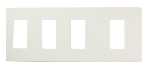 Leviton Renoir II Wall Plate 3 Narrow Dimmers And 1 Wide Dimmer All Fins Remain On White (AWP0F-31W)