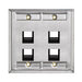 Leviton Renoir II Wall Plate 1 Narrow Dimmer And 4 Wide Dimmers All Fins Remain On White (AWP0F-14W)