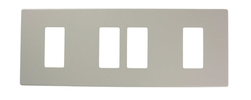 Leviton Renoir II Wall Plate 2 Narrow Dimmers And 2 Wide Dimmers Standard Fins Removed Gray (AWP00-22G)