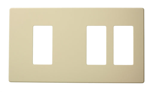 Leviton Renoir II Wall Plate 4 Narrow Dimmers And 1 Wide Dimmer All Fins Remain On White (AWP0F-41W)