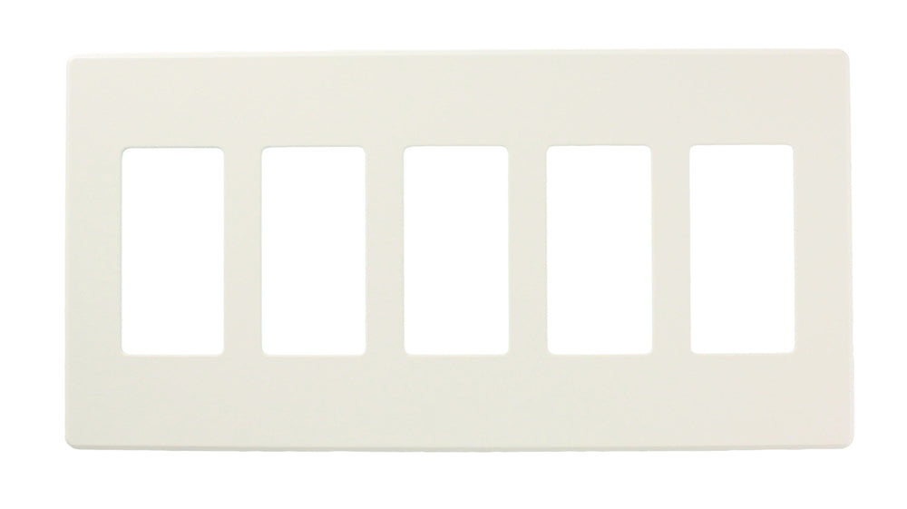 Leviton Renoir II Wall Plate 4 Narrow Dimmers And 4 Wide Dimmers Standard Fins Removed White (AWP00-44W)