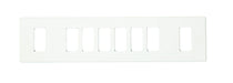 Leviton Renoir II Wall Plate 6 Narrow Dimmers And 2 Wide Dimmers Standard Fins Removed White (AWP00-62W)