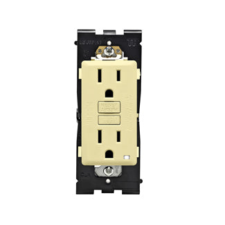 Leviton Renu 15A Tamper-Resistant Self-Test Smartlock GFCI Receptacle 125V NEMA 5-15R Corn Silk (RGF15-CS)