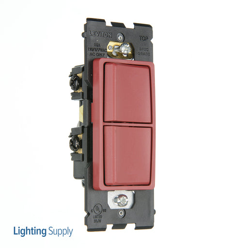 Leviton Renu Combination Switch For Single-Pole Applications 15A-120/277VAC Red Delicious (RE634-RE)