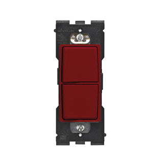 Leviton Renu Combination Switch For Single-Pole Applications 15A-120/277VAC Red Delicious (RE634-RE)