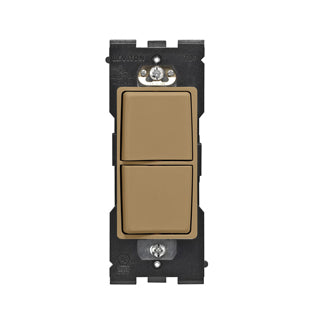 Leviton Renu Combination Switch For Single-Pole Applications 15A-120/277VAC Warm Caramel (RE634-WC)