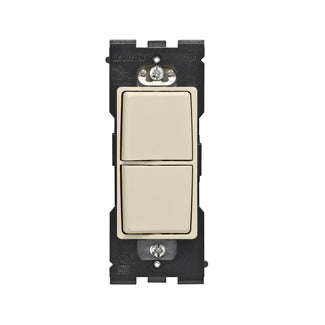 Leviton Renu Combination Switch For Single-Pole Applications 15A-120/277VAC Gold Coast White (RE634-WG)