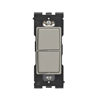 Leviton Renu Combination Switch For Single-Pole Applications 15A-120/277VAC Wood Smoke (RE634-WS)