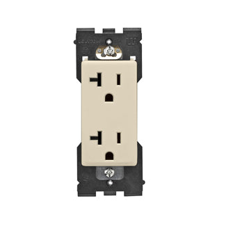 Leviton Renu Tamper-Resistant Duplex Receptacle/Outlet 20 Amp 125V NEMA 5-2R Side And Back Wired Whispering Wheat (RER20-WG)