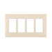 Leviton Renu 4-Gang Screwless Snap-On Wall Plate Gold Coast White(REWP4-GC)