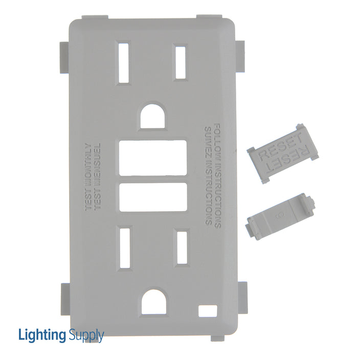 Leviton Renu Color Changing Kit For 15A GFCI Pebble Gray (RKG15-PG)