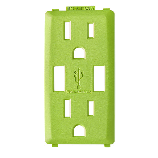Leviton Renu Color Changing Kit For 15A USB AA Outlet Granny Smith Apple (RKAA1-GS)
