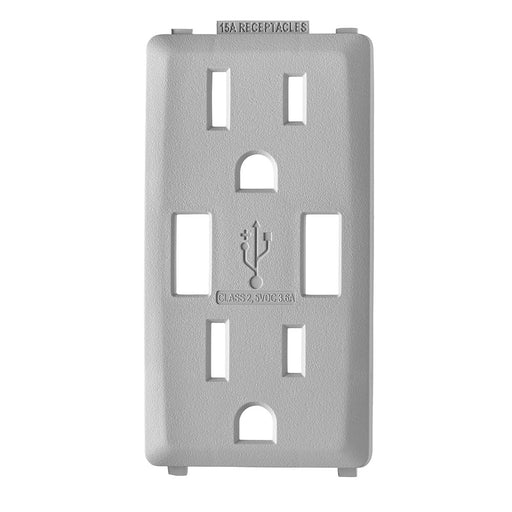Leviton Renu Color Changing Kit For 15A USB AA Outlet Pebble Gray (RKAA1-PG)