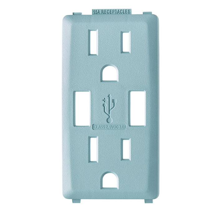 Leviton Renu Color Changing Kit For 15A USB AA Outlet Sea Spray (RKAA1-SE)