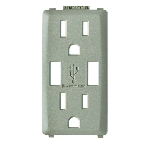 Leviton Renu Color Changing Kit For 15A USB AA Outlet Wood Smoke (RKAA1-WS)