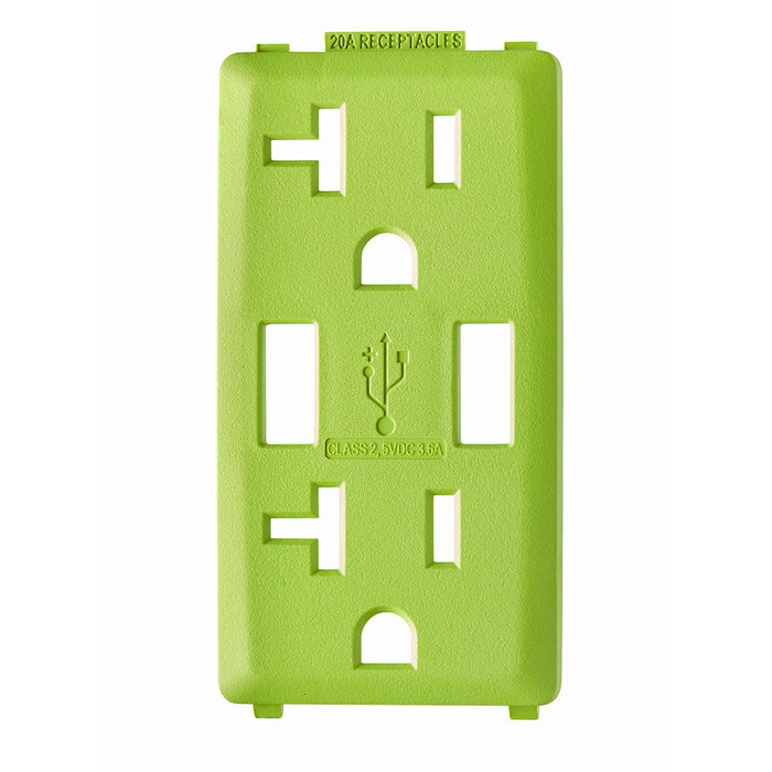 Leviton Renu Color Changing Kit For 20A USB AA Outlet Granny Smith Apple (RKAA2-GS)