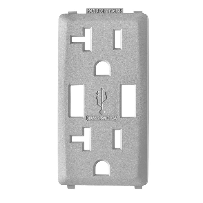 Leviton Renu Color Changing Kit For 20A USB AA Outlet Pebble Gray (RKAA2-PG)