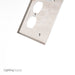 Leviton 2-Gang 1-Duplex 1-Blank Device Combination Wall Plate Standard Size 302 Stainless Steel Box Mount (84008-40)