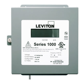 Leviton Series 1000 Single Element Demand Meter 1P/2W 277V 400 0.1A Maximum 400A Meter Only (1N277-4D)