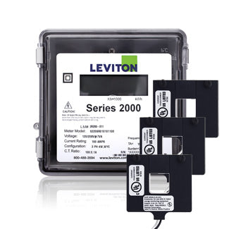 Leviton Series 2000 Submeter 120/208V 3P/4W 1200A Outdoor kWh Meter Kit With 3 Split Core Current Transformers 120/208V 3P/4W 100A Outdoor kWh Meter Kit (2O208-12W)