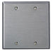 Leviton 2-Gang No Device Blank Wall Plate Standard Size 430 Stainless Steel Box Attachment (84025)