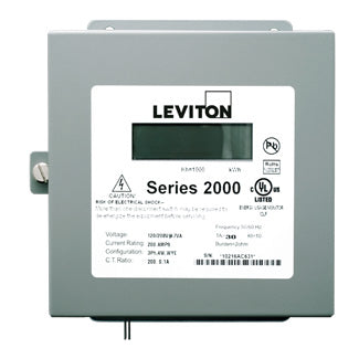 Leviton Three Element Demand Meter 277/480V 3PH 4W Line-To-Line 100 0.1A Ratio Maximum 100A Indoor Surface Mount Enclosure (2N480-1D)