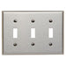 Leviton 3-Gang Toggle Device Switch Wall Plate Standard Size 302 Stainless Steel Device Mount (84011-40)