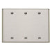 Leviton 3-Gang No Device Blank Wall Plate Standard Size 302 Stainless Steel Box Mount(84033-40)