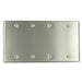 Leviton 4-Gang No Device Blank Wall Plate Standard Size 430 Stainless Steel Box Mount(84064)