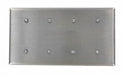 Leviton 4-Gang No Device Blank Wall Plate Standard Size 302 Stainless Steel Strap Mount (84057-40)