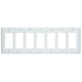 Leviton 7-Gang Decora/GFCI Device Decora Wall Plate/Faceplate Standard Size Painted Metal Device Mount White (80407-W)