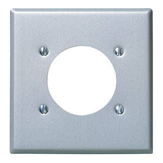 Leviton 2-Gang Flush Mount 2.15 Inch Diameter Device Receptacle Wall Plate Standard Size 430 Stainless Steel Device Mount (84026)