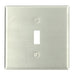 Leviton 2-Gang 1-Toggle Centered Device Switch Wall Plate Standard Size 302 Stainless Steel Device Mount (84040-40)