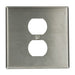 Leviton 2-Gang Type 302 Stainless Steel 1-Duplex Centered Opening Wall Plate (84039-40)