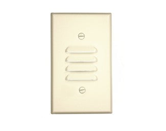 Leviton Wall Plate Cold Rolled Steel Painted Light Almond Standard Size 1-Gang Vertical Louvre Strap Mount (78080)