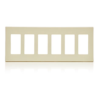 Leviton 6-Gang Decora Plus Screwless Snap-On Wall Plate/Faceplate (80326-ST)