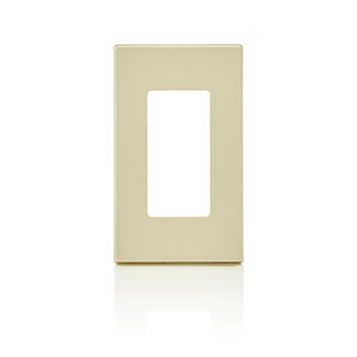 Leviton 1-Gang Decora Plus Device Decora Wall Plate/Faceplate Screwless Polycarbonate Snap-On Mount Ivory (80301-SI)