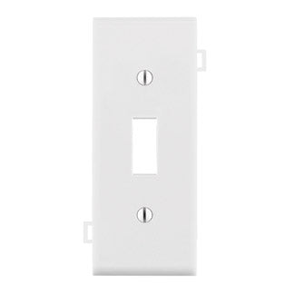 Leviton 1-Gang Toggle Device Switch Wall Plate Sectional Thermoplastic Nylon Device Mount Center Panel White (PSC1-W)