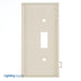 Leviton Sectional Wall Plate Toggle Opening End Panel Light Almond (PSE1-T)