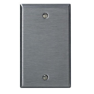 Leviton 1-Gang No Device Blank Wall Plate Standard Size 430 Stainless Steel Box Mount Stainless Steel (84014)