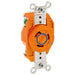 Leviton 20 Amp 250V NEMA L6-20R 2P 3W Flush Mount Locking Receptacle Industrial Grade Isolated Ground V-0-MAX Orange (2320-IG)