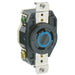 Leviton 30 Amp 250V NEMA L6-30R 2P 3W Flush Mount Locking Receptacle Industrial Grade Grounding V-0-MAX Black (2620)