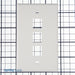 Leviton 1-Gang QuickPort Wall Plate 3-Port White (41080-3WP)