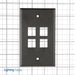 Leviton 1-Gang QuickPort Wall Plate 4-Port Brown (41080-4BP)