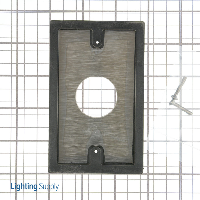 Leviton 1-Gang Stainless Steel DuraPort Industrial Wall Plate 1-Port (D6710-1S1)